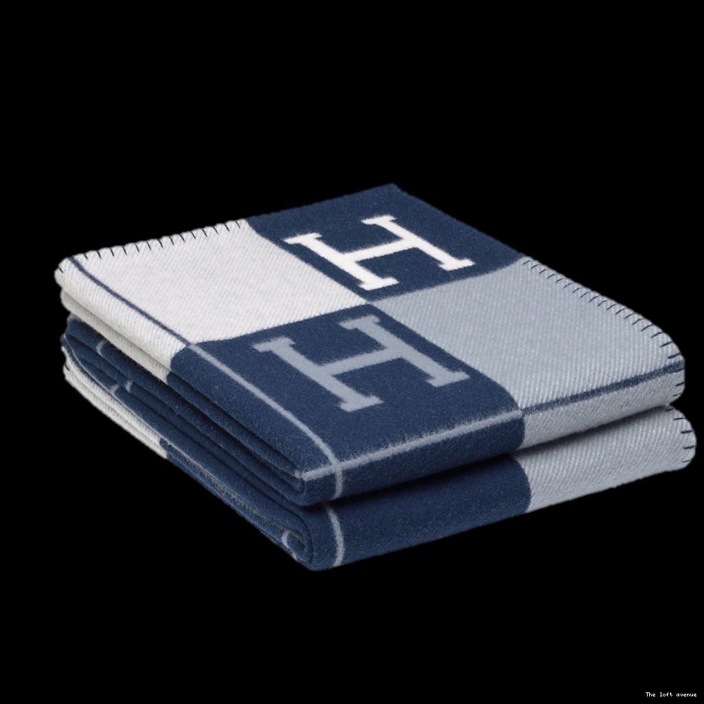 WOOL STRIPE HERMES THROW BLANKET 0820
